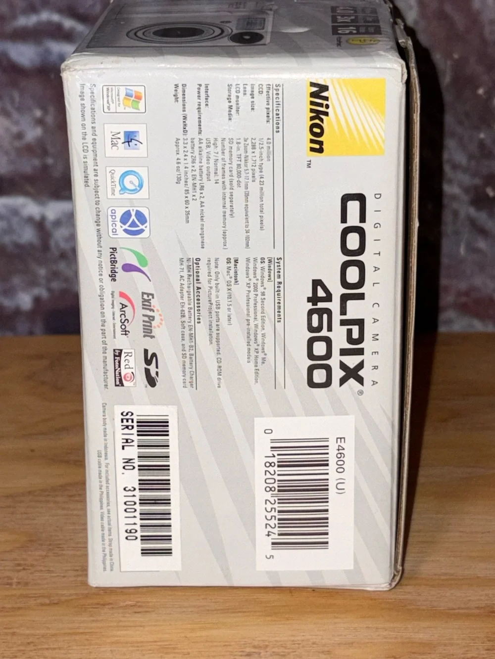 Nikon Coolpix 4600 MANUAL CD, CHORDS & BOX ONLY General Instructions Booklet